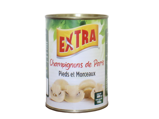 EXTRA champignons de paris morceaux 380g
