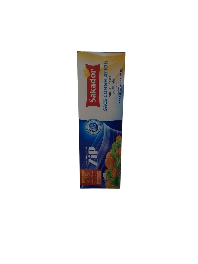 ZIP sacs congélation 15p 24*29sm