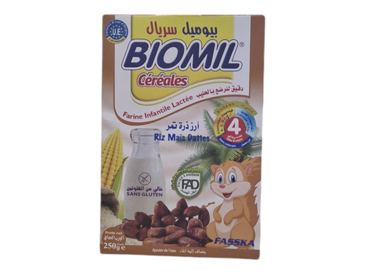 BIOMIL farine infantile lactée riz mais dattes 250g