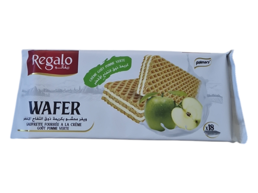 REGALO wafer  gaufrette pomme vert 140grs