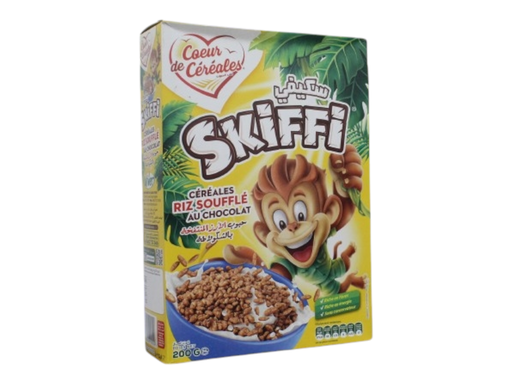 SKIFFI cœur de céréales riz soufflé au chocolat 200 g