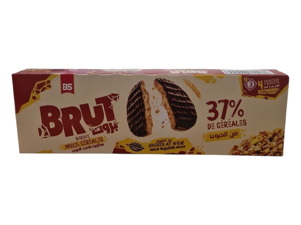 QAADA brut biscuit chocolat noir 130g