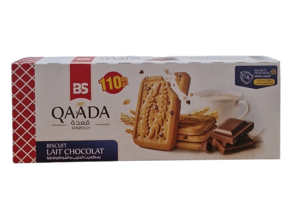 QAADA biscuit lait chocolat 180g