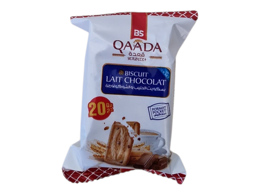 QAADA biscuit lait au chocolat 20d