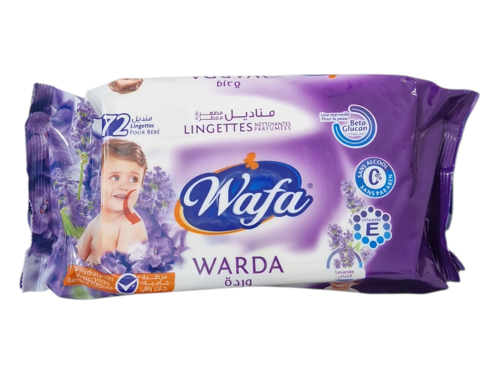 WAFA lingettes warda lavande 72p