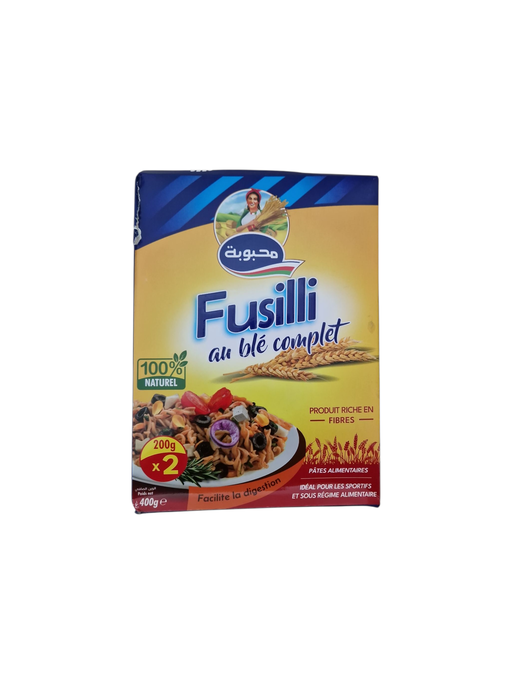 MAHBOUBA fusilli au blé complet 400 g
