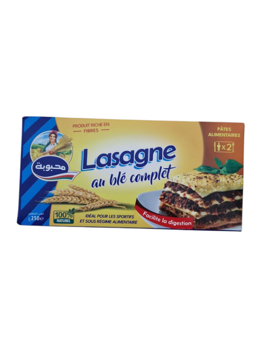 MAHBOUBA lasagne au blé complet 250 g