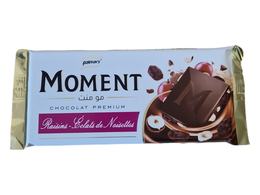 MOMENT chocolat raisin noisettes 90g