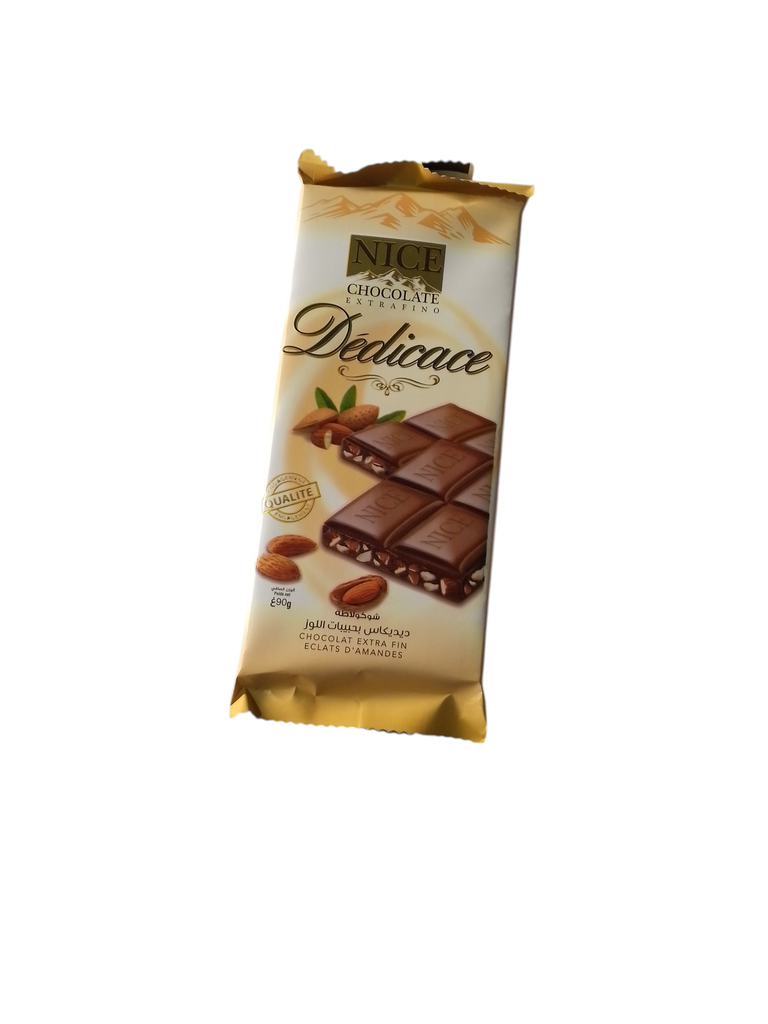 NICE chocolat dédicace éclat d'amandes 90g