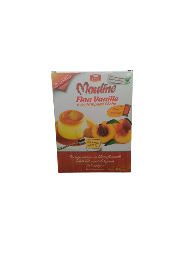 MOULINE flan VANILLA et PECHE 150 g