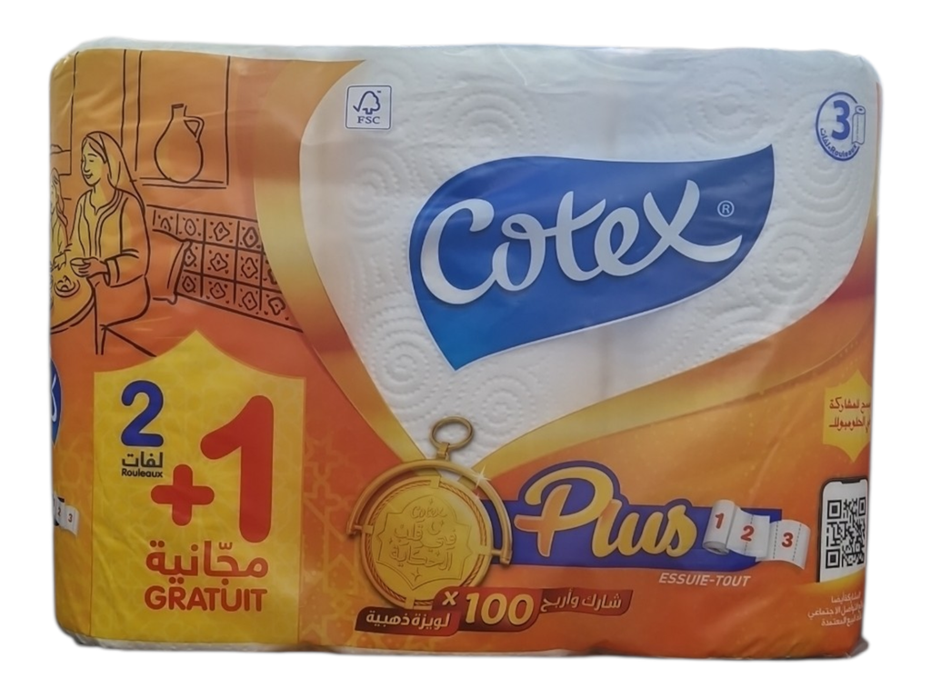 COTEX essuie tout plus 2+1
