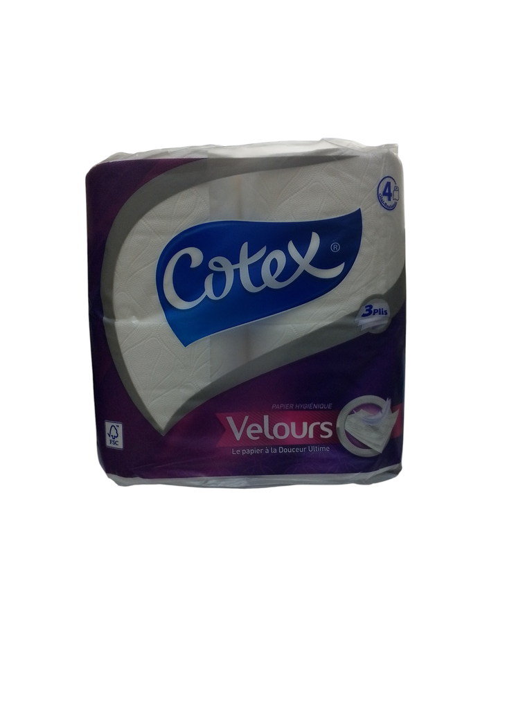 COTEX velours papier hygienique *4