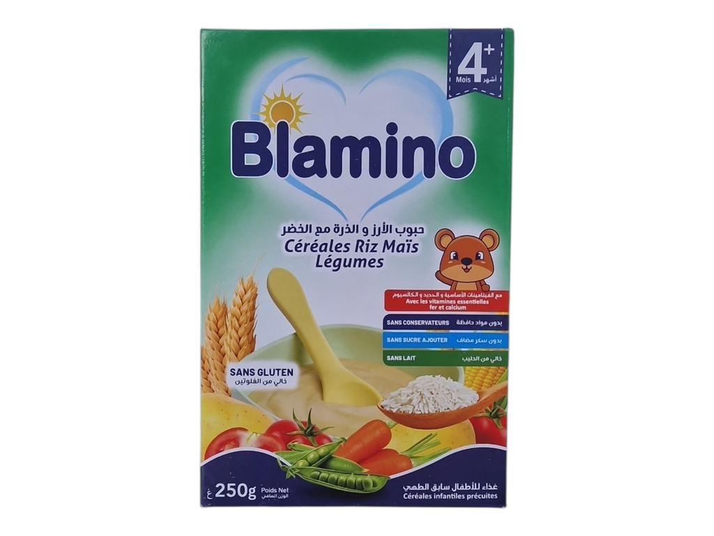 BLAMINO cereales riz mais legume 250g +4m