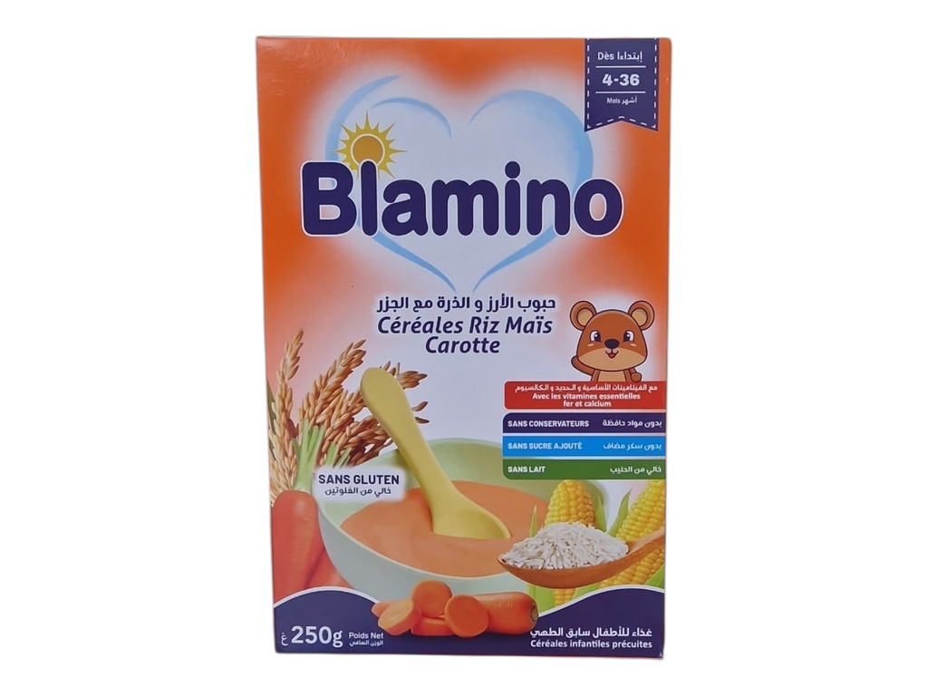 BLAMINO cereales riz mais carotte 250g 4-36m