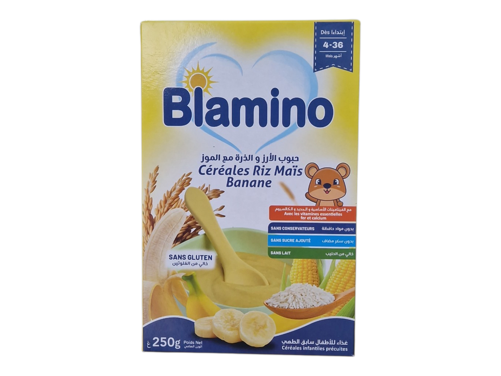 BLAMINO cereales riz mais banane 250g 4-36m