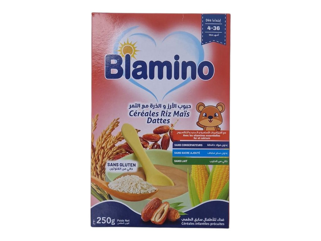 BLAMINO cereales riz mais dattes 250g 4-36m