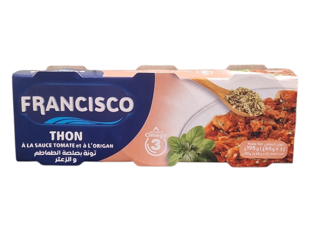 FRANCISCO thon a sauce tomate a l'orican 65g*3