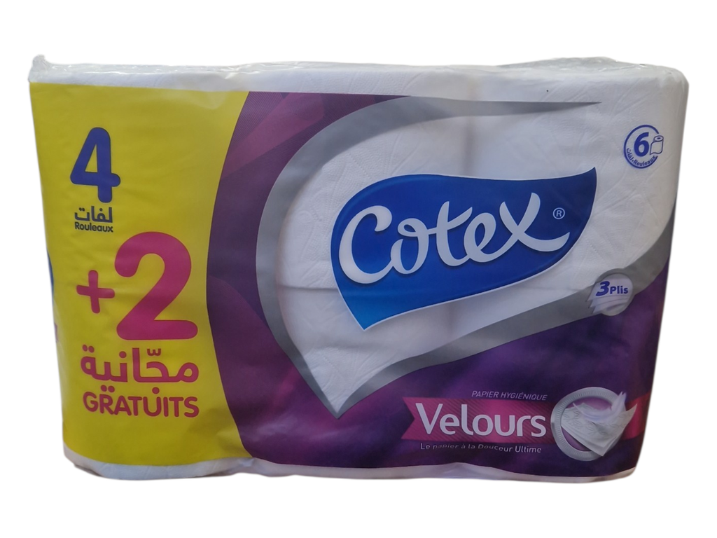 COTEX velours papier hygienique 4+2