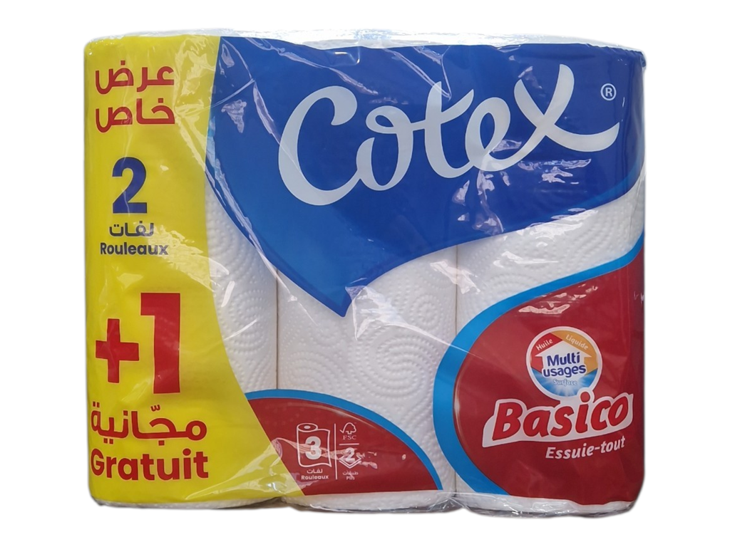 COTEX essuie tout basico 2+1