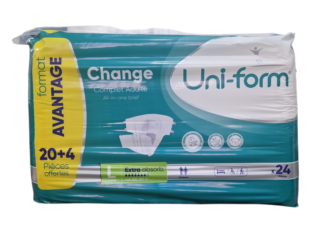 UNI FORM couche complet adulte L 20+4 pcs