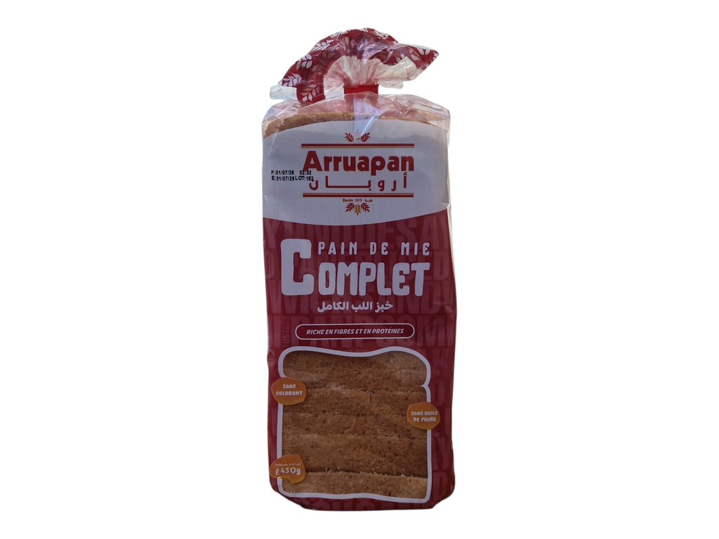 Arruapan pain de mie complet 450grs