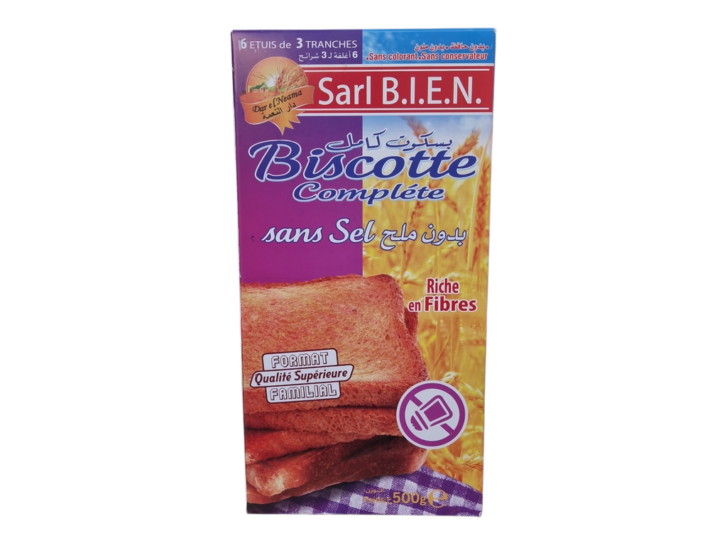 DAR EL NEAMA biscote complete san sel 500grs