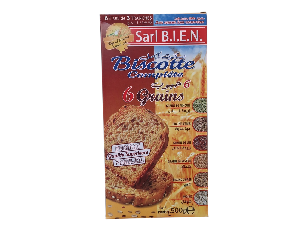 DAR EL NEAMA biscote complete 6 grains 500grs