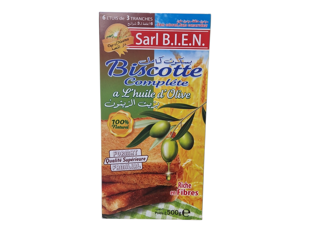 DAR EL NEAMA biscote complete hille d'olive 500grs