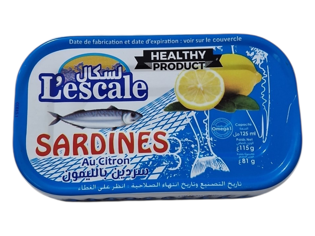 l'ESCALE sardines a au citron *30 125ml
