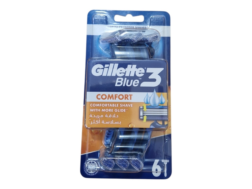 GILLETTE BLEU 3 lame *6ps