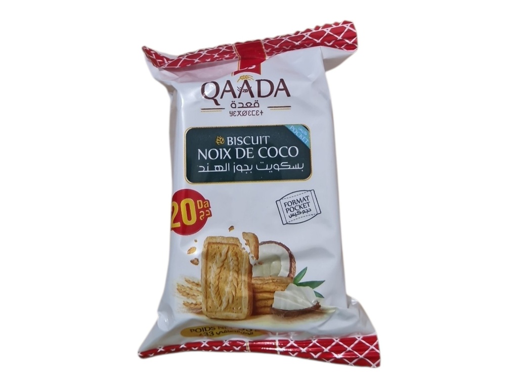 QAADA biscuit lait au noix de coco 20d