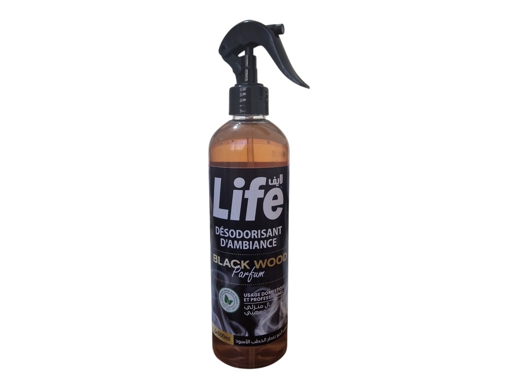 LIFE désodorisant d'ambiance black wood 500ML