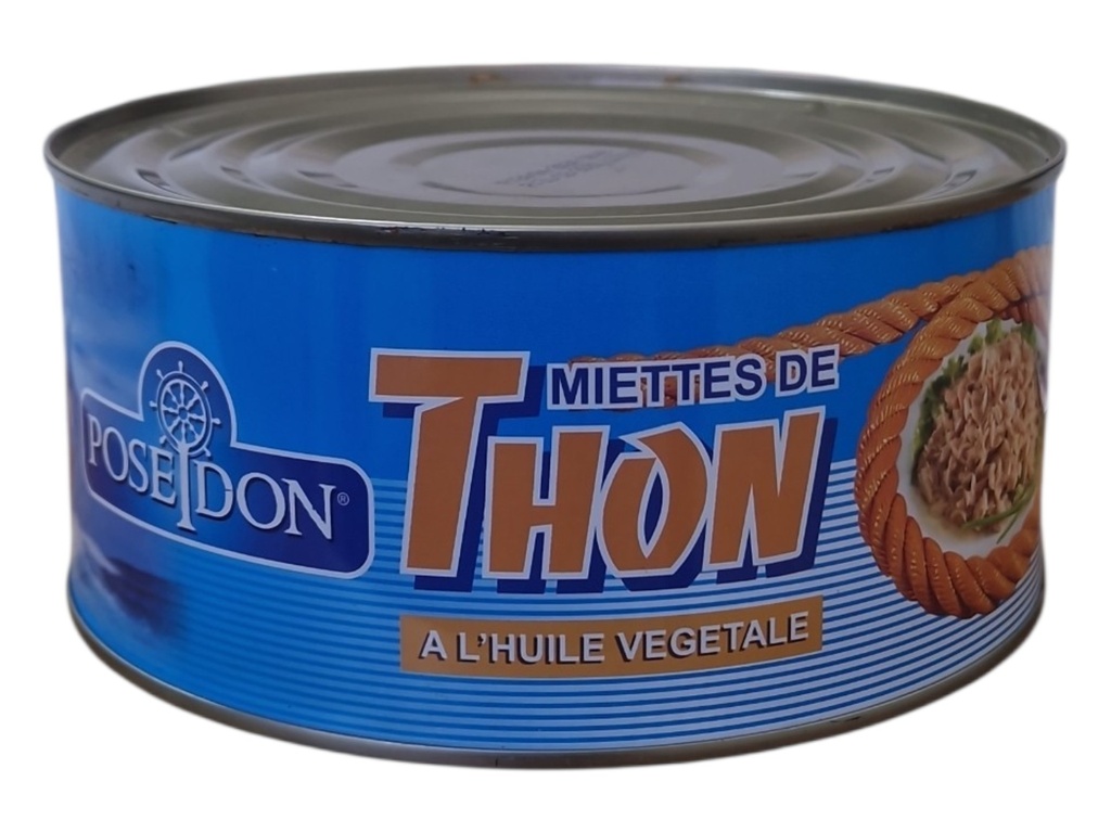 POSEDON thon émietté à l'huile végétale 880 g