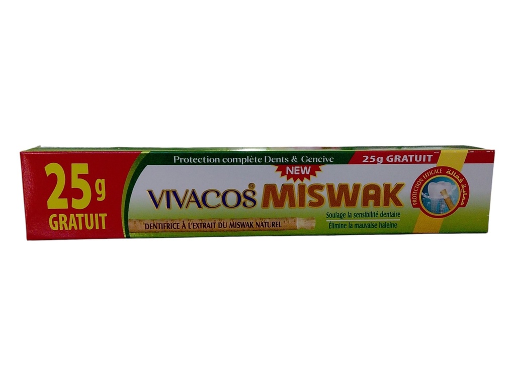 MISWAK vivacos 75g+25g Gratuit