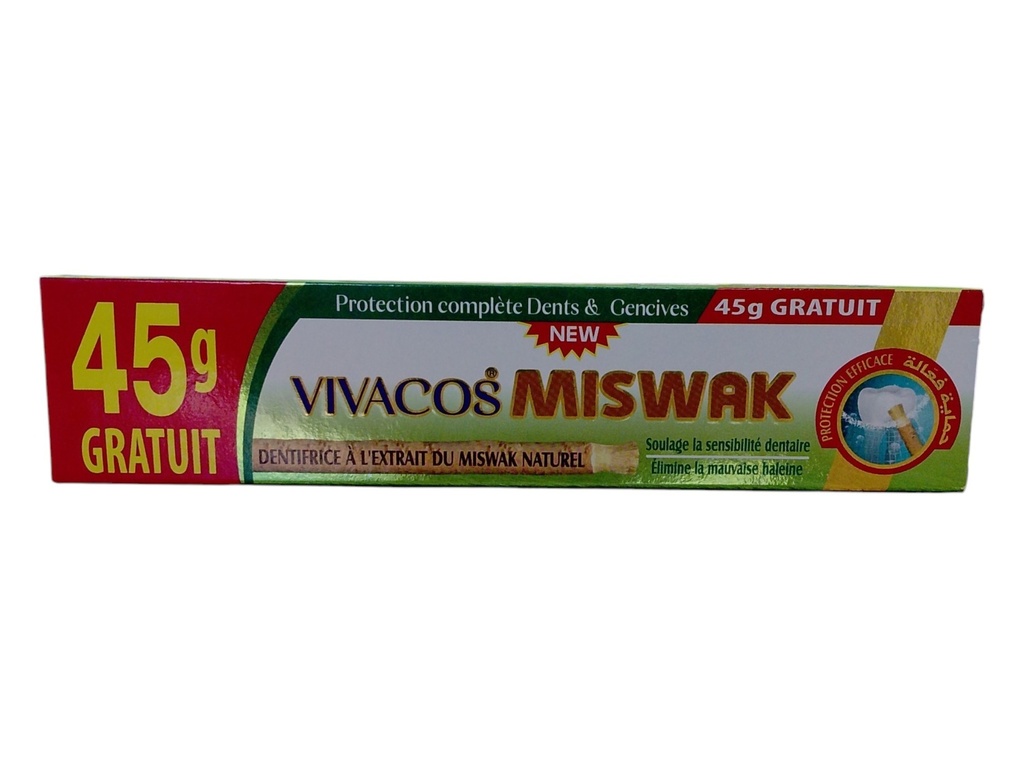 MISWAK vivacos 125g+45g Gratuit