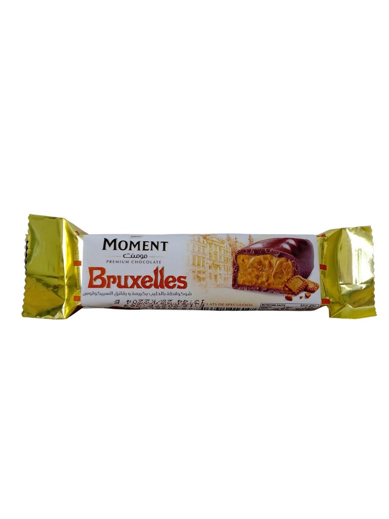 MOMENT bar bruxelles chocolat au lait créme et éclats de speculoos
