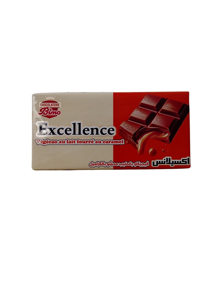 EXCELLENCE chocolat végécao au lait fourré au caramel