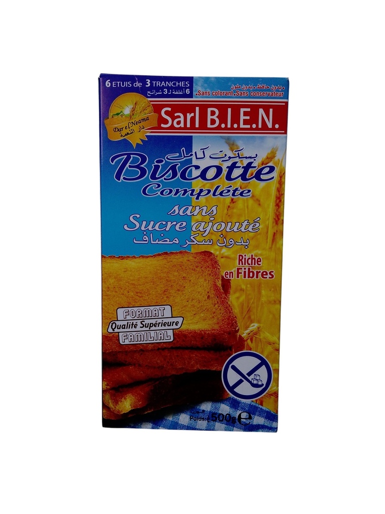 DAR EL NEAMA biscotte complète sans sucre ajouté 500grs